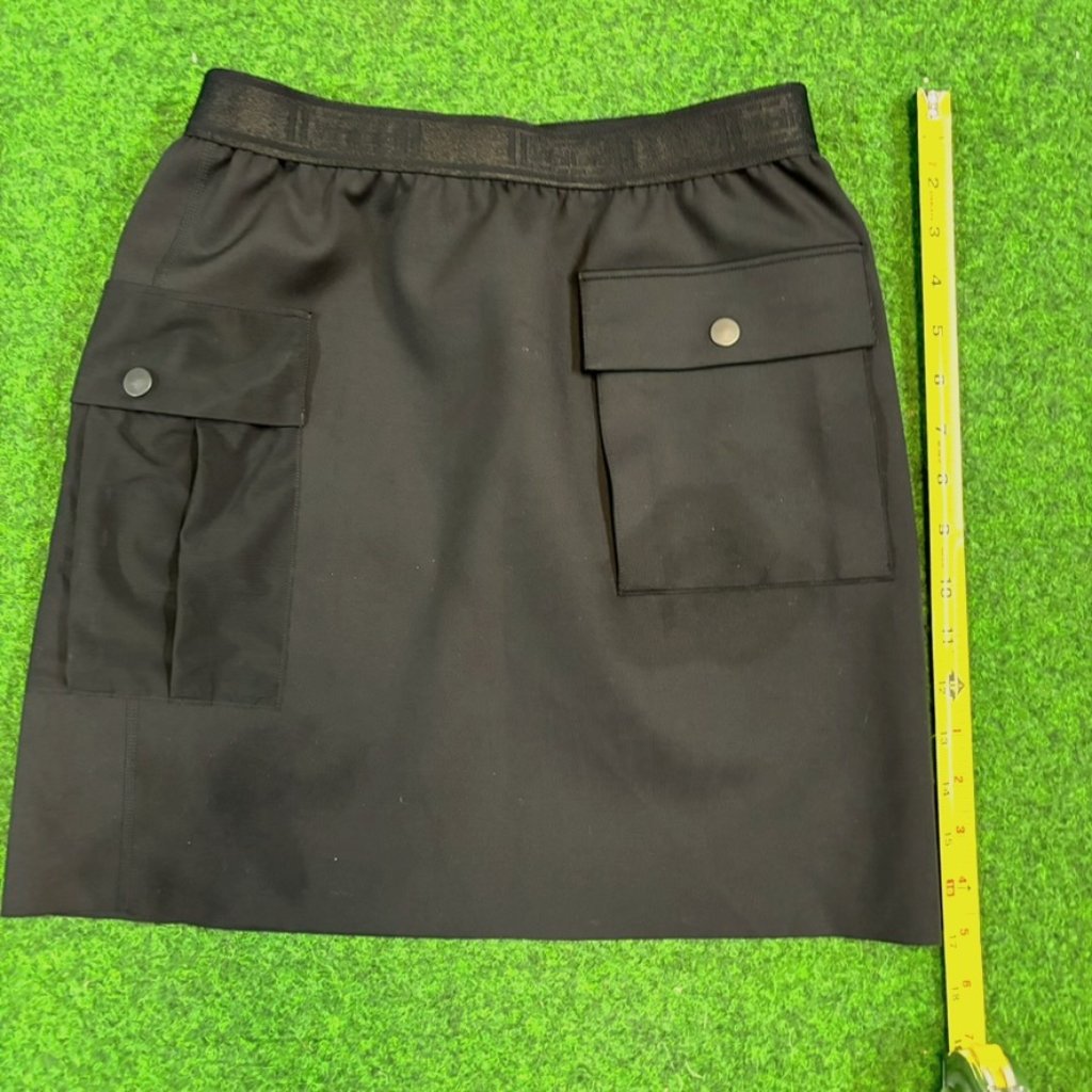 Black Techno Wolford Pull On Cargo Mini-Skirt Size Xs